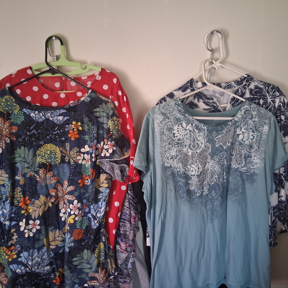 Floral and Lace Print Tops